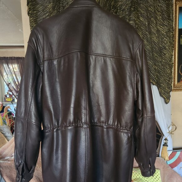 Danier soft leather dress coat lots of pockets full zipper Thinsulate Lining - Picture 10 of 11